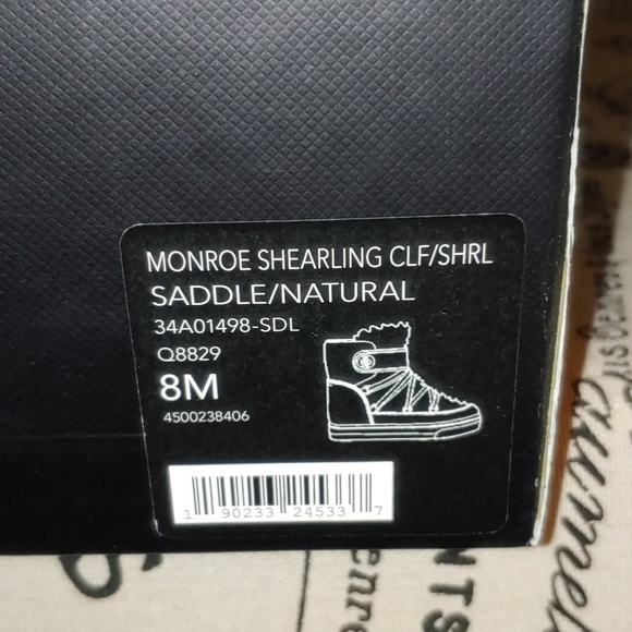 NWT COACH Monroe Shearling wedge bootie - Picture 7 of 8